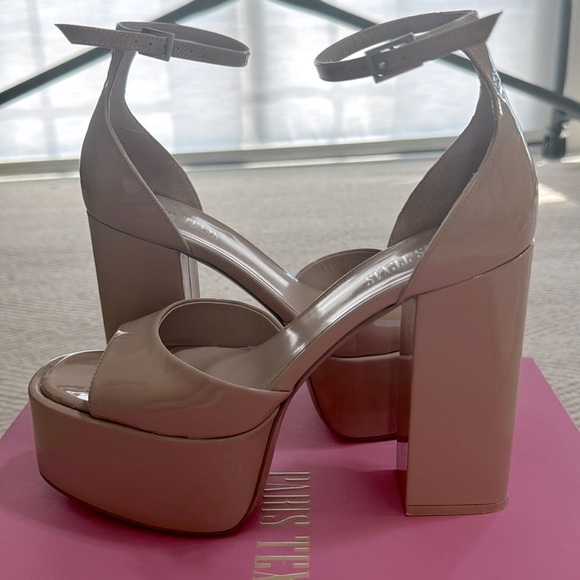 Paris Texas nude patent block high heels 9 - Picture 5 of 12